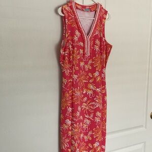 NWOT J McLaughlin Floral Pink Sleeveless Dress